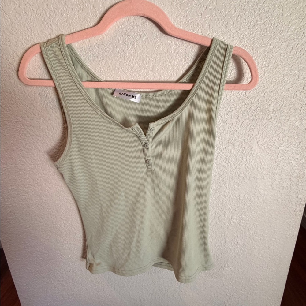 Light Sage Tank Top & Pants Set - Picture 5 of 8